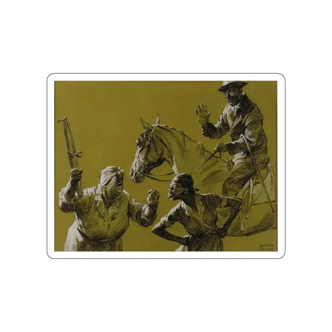 Magazine Story Illustration, Collier's magazine, c.1920 (Magazine Illustration) STICKER Vinyl Die-Cut Decal White Die-Cut 4 Inch - The Sticker Space