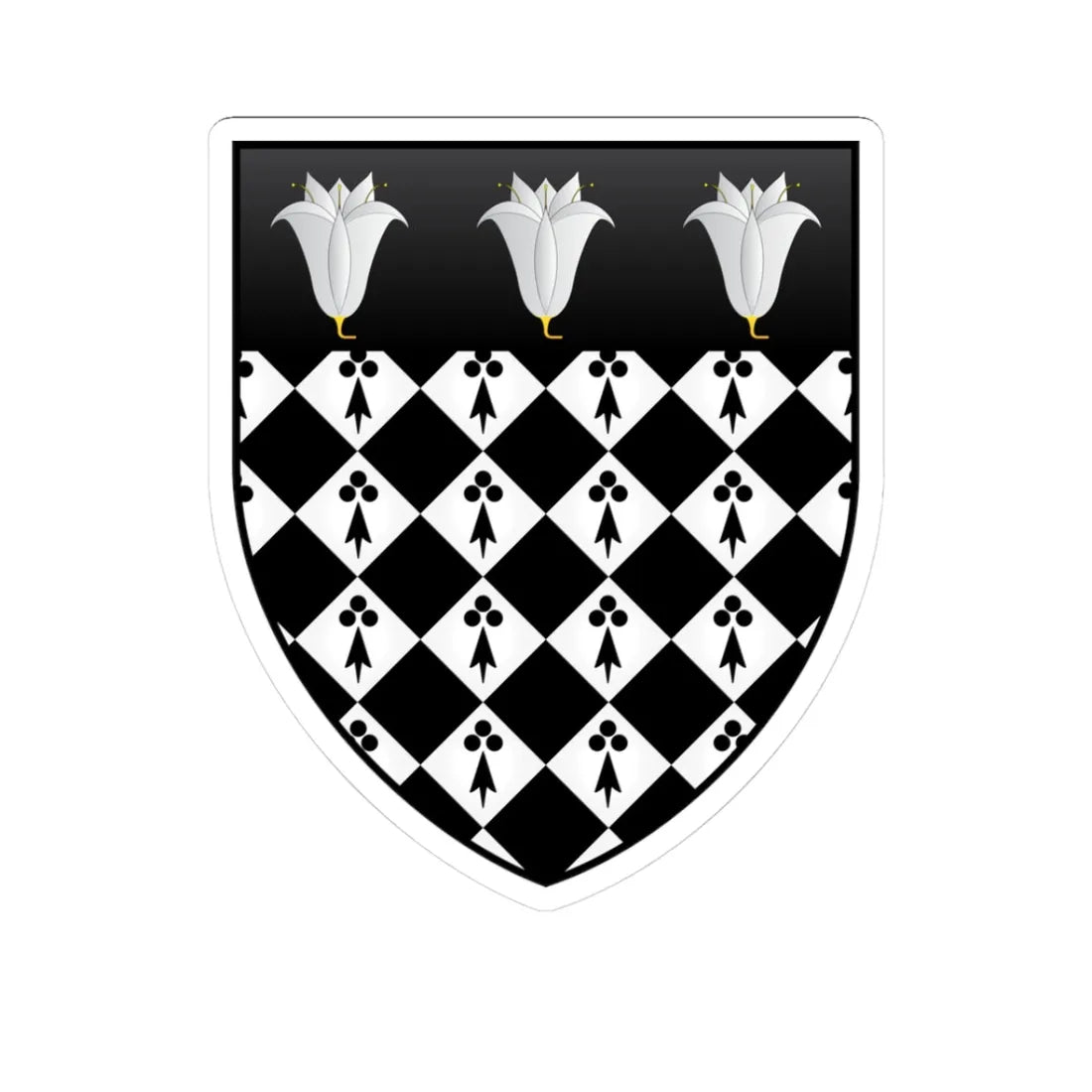 Magdalen College Oxford Coat Of Arms (England) (Coat of Arms) STICKER Vinyl Kiss-Cut Decal 3 Inch White - The Sticker Space