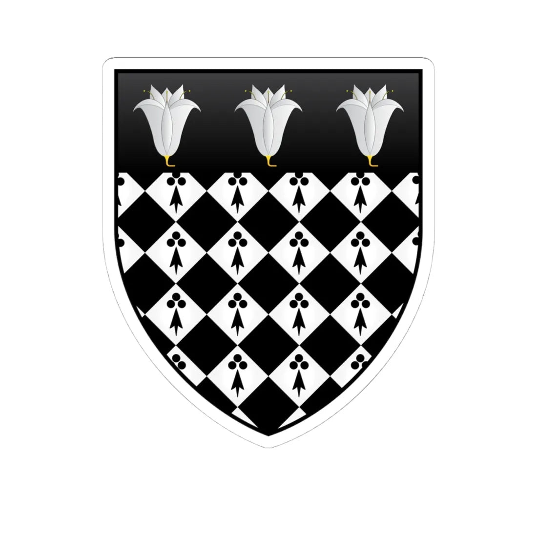 Magdalen College Oxford Coat Of Arms (England) (Coat of Arms) STICKER Vinyl Kiss-Cut Decal 4 Inch White - The Sticker Space