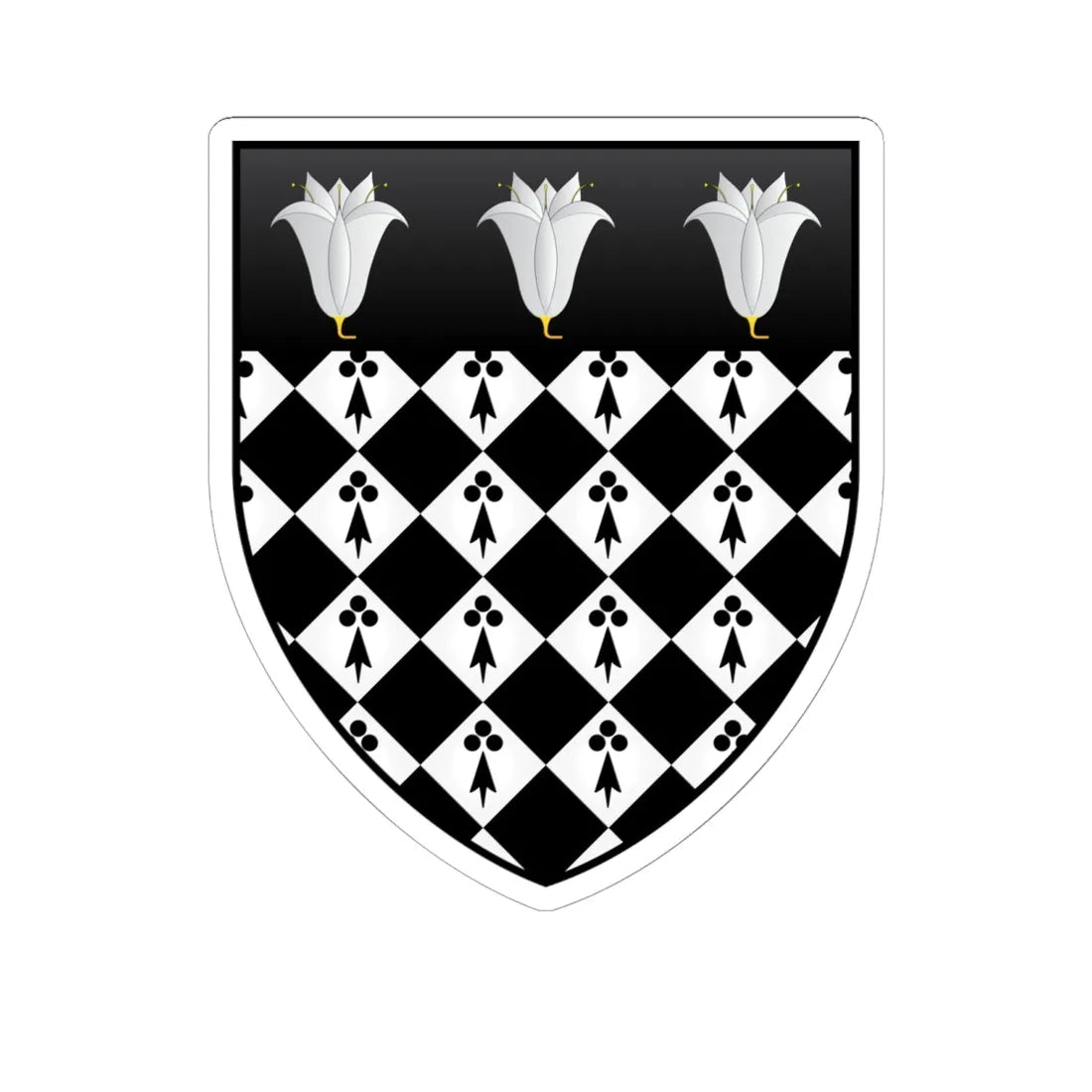 Magdalen College Oxford Coat Of Arms (England) (Coat of Arms) STICKER Vinyl Kiss-Cut Decal 6 Inch White - The Sticker Space