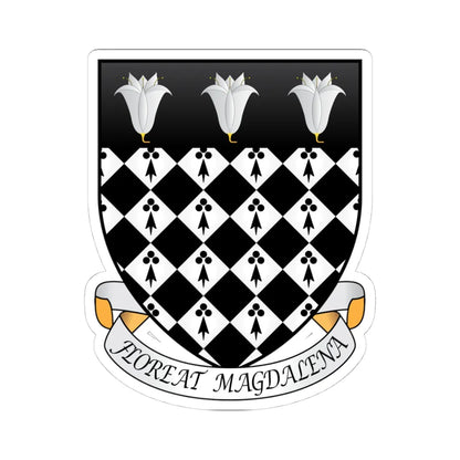 Magdalen College Oxford Coat Of Arms Motto (England) (Coat of Arms) STICKER Vinyl Kiss-Cut Decal 4 Inch White - The Sticker Space