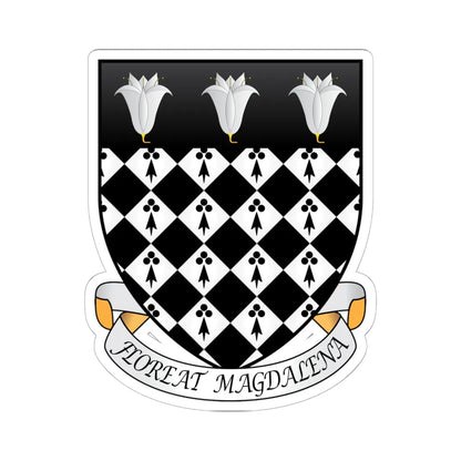 Magdalen College Oxford Coat Of Arms Motto (England) (Coat of Arms) STICKER Vinyl Kiss-Cut Decal 6 Inch White - The Sticker Space