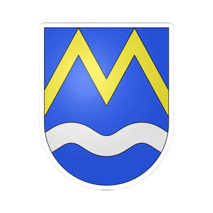 Maggia-coat of arms (Switzerland) (Coat of Arms) STICKER Vinyl Kiss-Cut Decal 3 Inch White - The Sticker Space