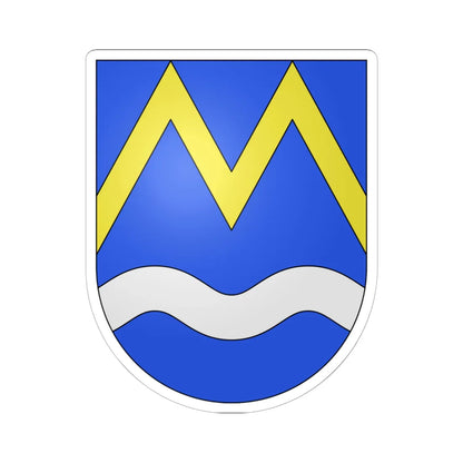 Maggia-coat of arms (Switzerland) (Coat of Arms) STICKER Vinyl Kiss-Cut Decal 6 Inch White - The Sticker Space