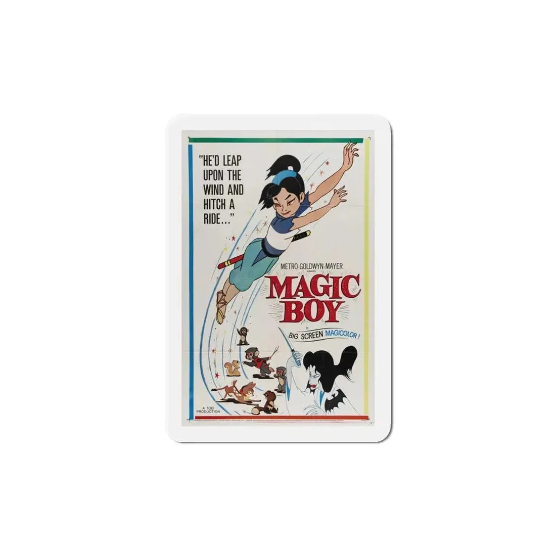 Magic Boy 1961 Movie Poster Refrigerator Magnet 6 Inch - The Sticker Space