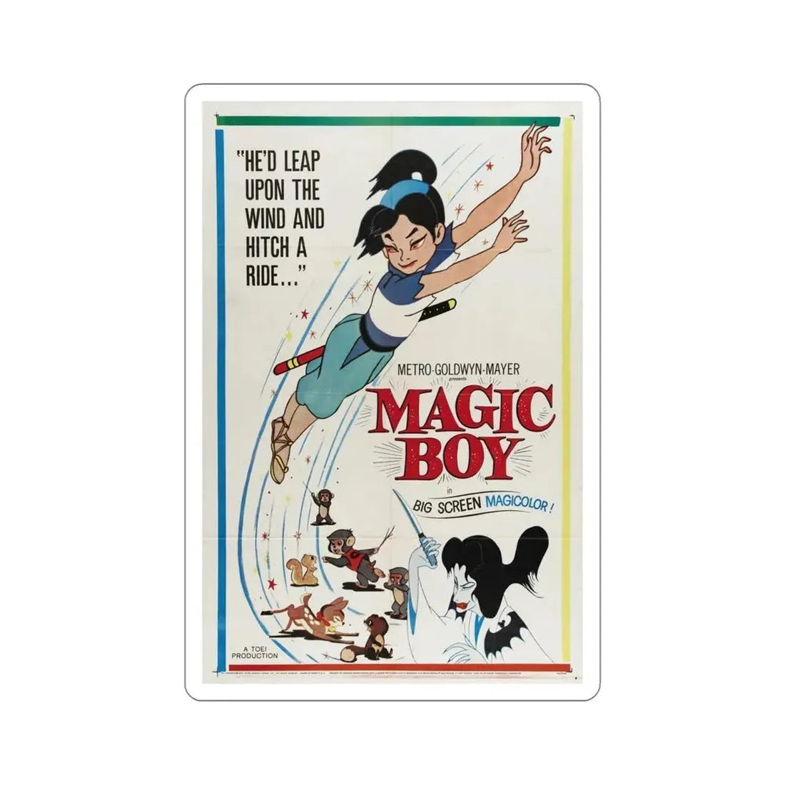 Magic Boy 1961 Movie Poster STICKER Vinyl Die-Cut Decal 5 Inch - The Sticker Space