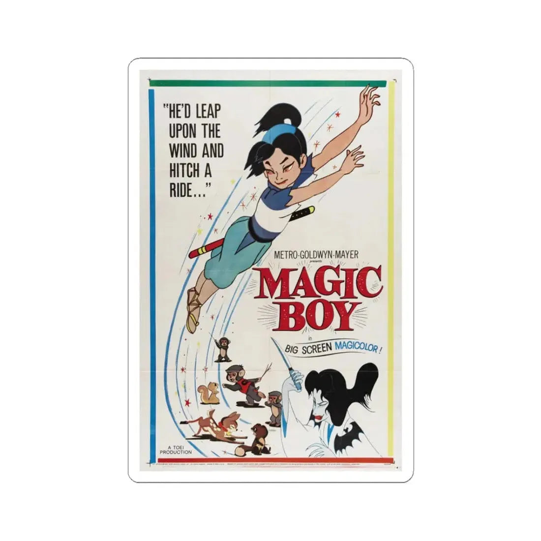 Magic Boy 1961 Movie Poster - STICKER Vinyl Kiss-Cut Decal 3 Inch White - The Sticker Space