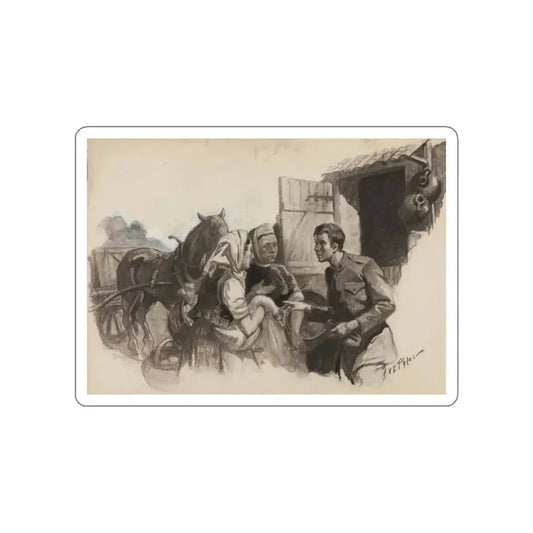 Magic Clock, Book Illustration (1920) (Magazine Illustration) STICKER Vinyl Die-Cut Decal White Die-Cut 2 Inch - The Sticker Space