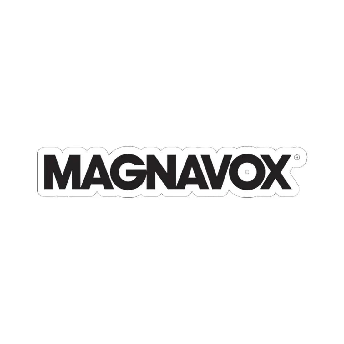 Magnavox (black) (Logo) STICKER Vinyl Kiss-Cut Decal 6 Inch White - The Sticker Space