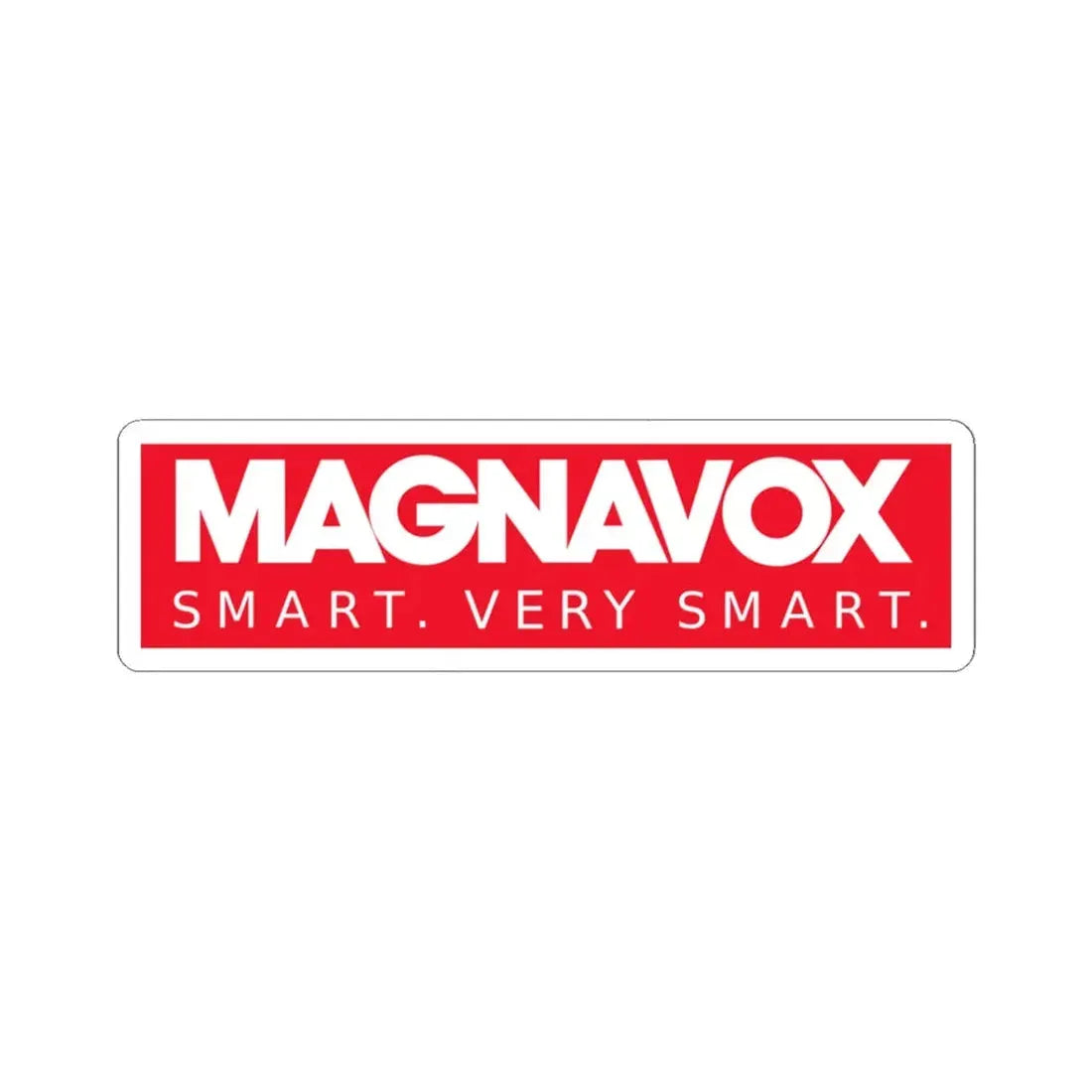 Magnavox (red) (Logo) STICKER Vinyl Kiss-Cut Decal 3 Inch White - The Sticker Space