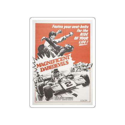 MAGNIFICENT DAREDEVILS 1973 Movie Poster STICKER Vinyl Die-Cut Decal-4 Inch-The Sticker Space