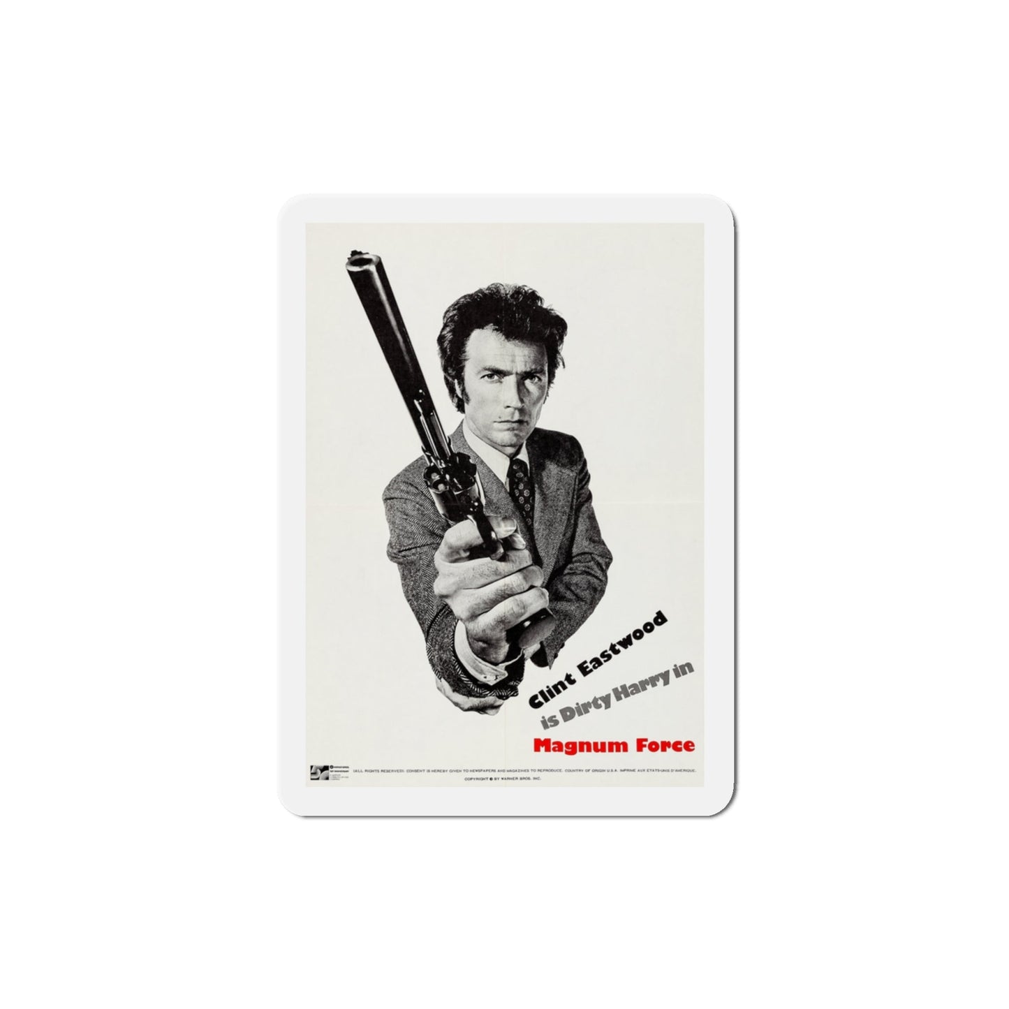 Magnum Force 1973 2 Movie Poster Die-Cut Magnet-3 Inch-The Sticker Space