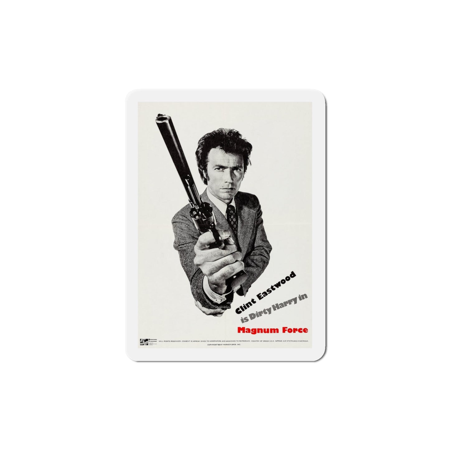 Magnum Force 1973 2 Movie Poster Die-Cut Magnet-4 Inch-The Sticker Space