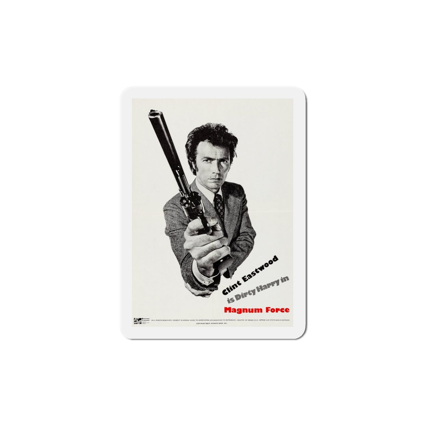 Magnum Force 1973 2 Movie Poster Die-Cut Magnet-5 Inch-The Sticker Space