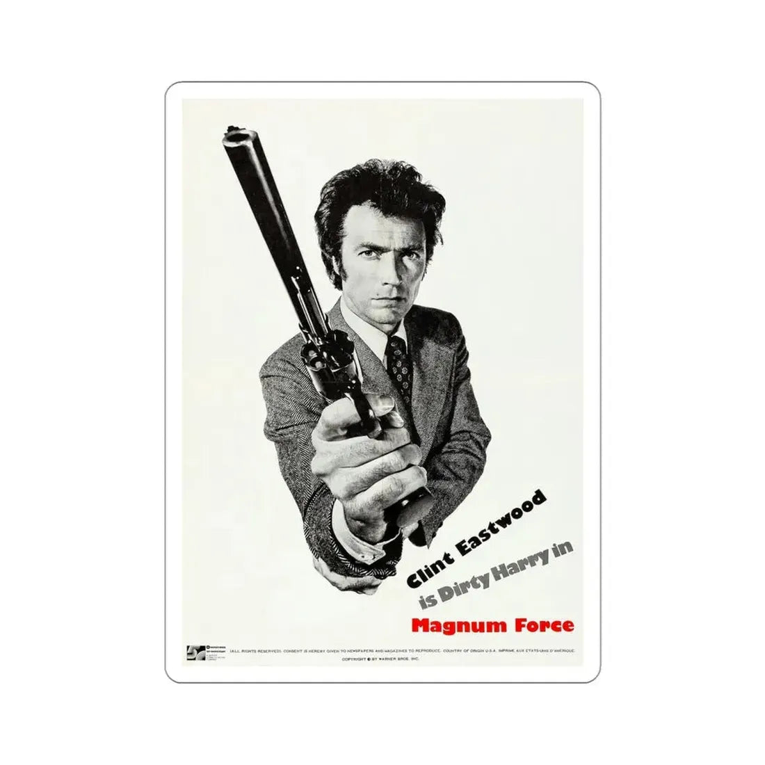 Magnum Force 1973 2 Movie Poster STICKER Vinyl Die-Cut Decal 4 Inch - The Sticker Space