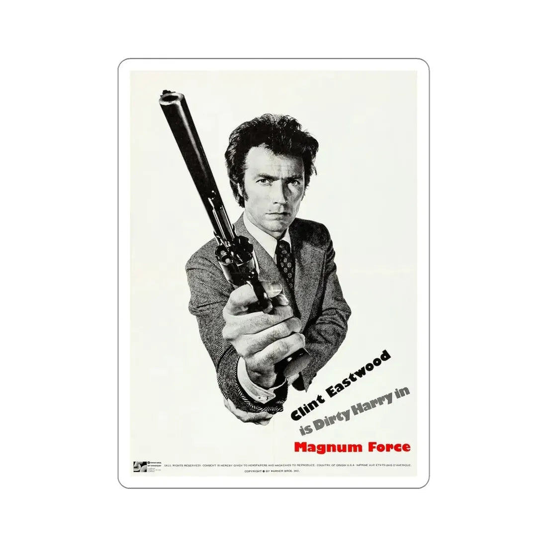 Magnum Force 1973 2 Movie Poster STICKER Vinyl Die-Cut Decal - The Sticker Space