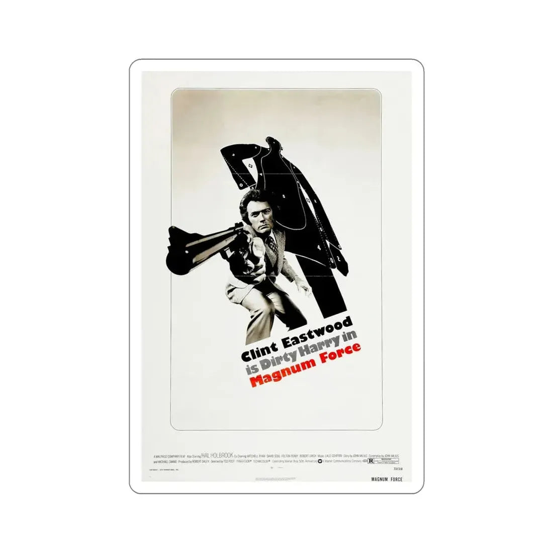 Magnum Force 1973 Movie Poster STICKER Vinyl Die-Cut Decal 6 Inch - The Sticker Space