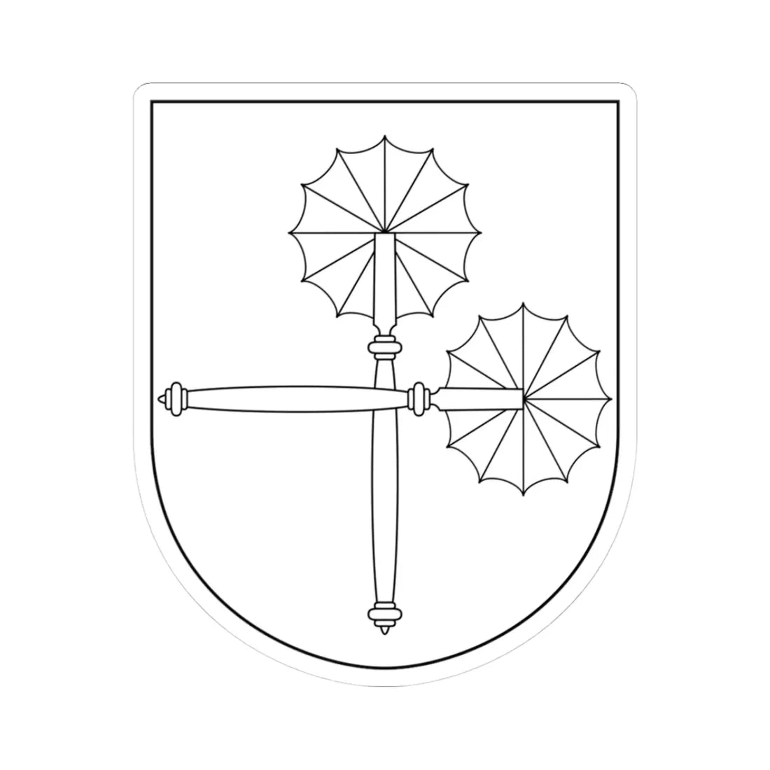 Magnus Laurensson Färla V vapen (Sweden) (Coat of Arms) STICKER Vinyl Kiss-Cut Decal 3 Inch White - The Sticker Space