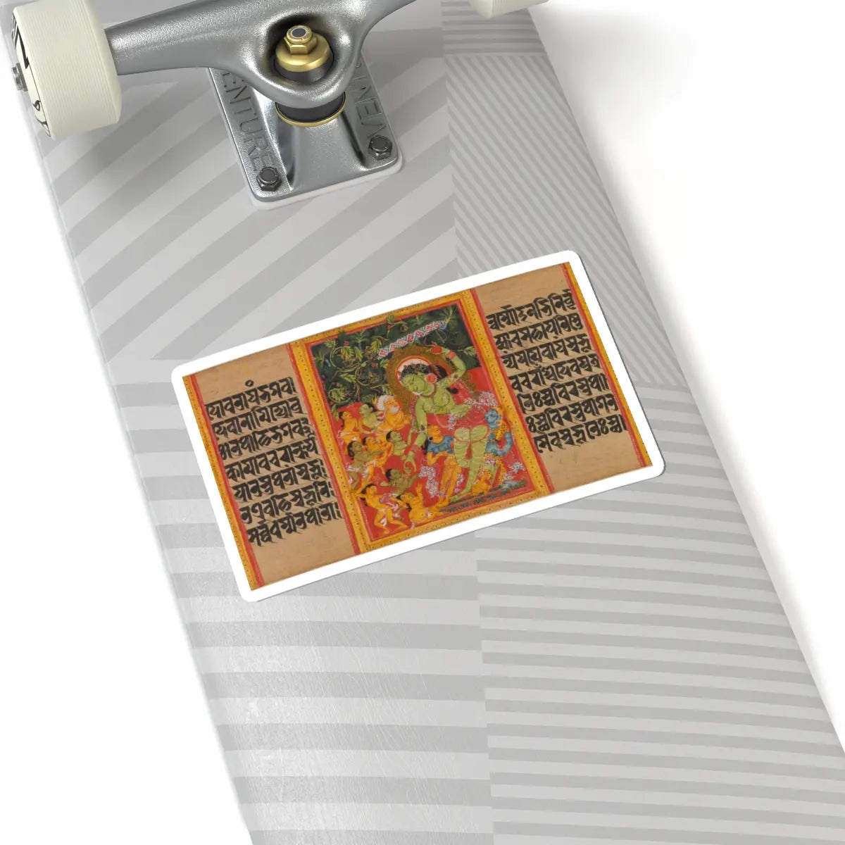 Mahavihara Master - Green Tara Dispensing Boons to Ecstatic Devotees- Folio from a Manuscript of the - early 12th century v2 - STICKER Vinyl Kiss-Cut Decal