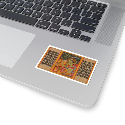 Mahavihara Master - Green Tara Dispensing Boons to Ecstatic Devotees- Folio from a Manuscript of the - early 12th century v2 - STICKER Vinyl Kiss-Cut Decal