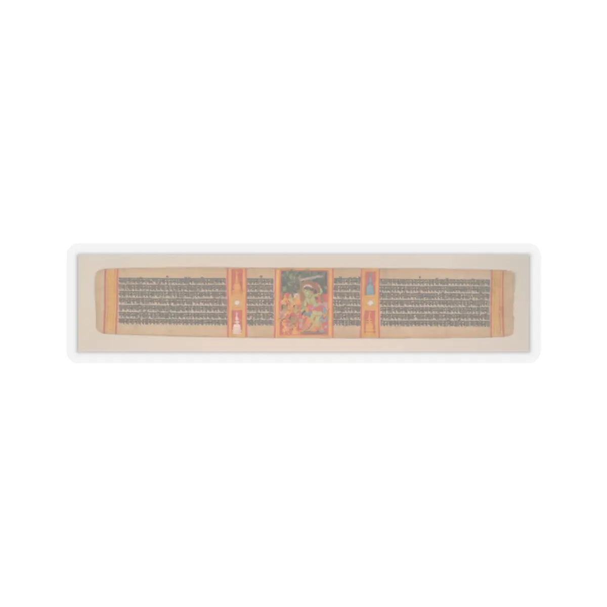 Mahavihara Master - Green Tara Dispensing Boons to Ecstatic Devotees- Folio from a Manuscript of the - early 12th century v3 - STICKER Vinyl Kiss-Cut Decal