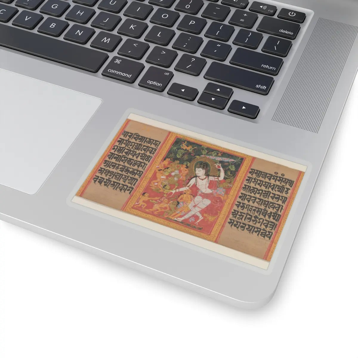 Mahavihara Master - The Bodhisattva Avalokiteshvara Dispensing Boons- Folio from an Ashtasahasrika - early 12th century v1 - STICKER Vinyl Kiss-Cut Decal