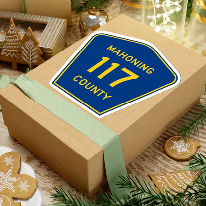 Mahoning County 117 (Ohio) (Road Sign) STICKER Vinyl Kiss-Cut Decal - The Sticker Space