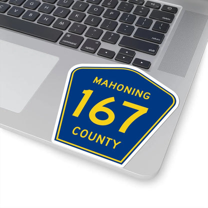 Mahoning County 167 (Ohio) (Road Sign) STICKER Vinyl Kiss-Cut Decal - The Sticker Space