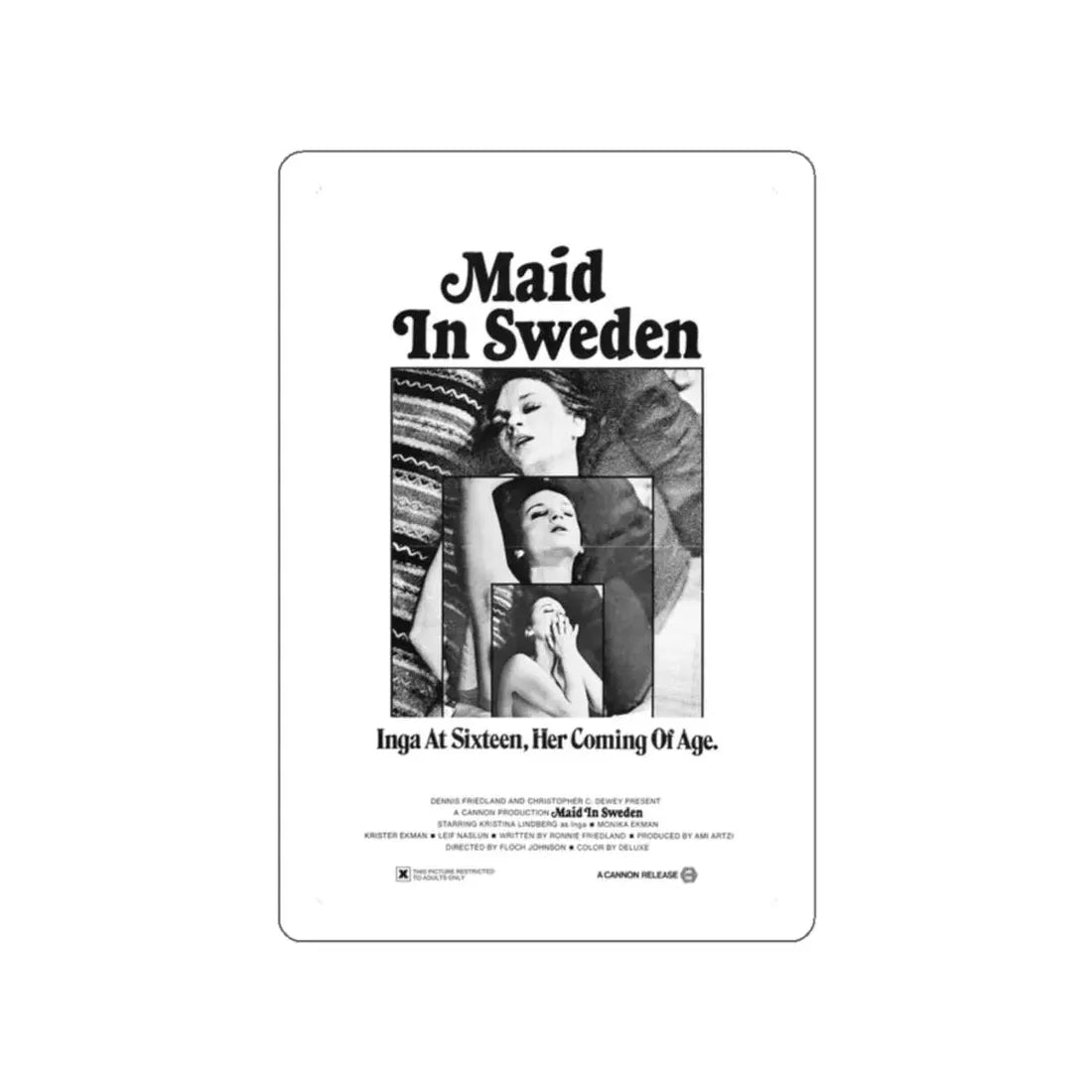 MAID IN SWEDEN 1971 Movie Poster STICKER Vinyl Die-Cut Decal - The Sticker Space