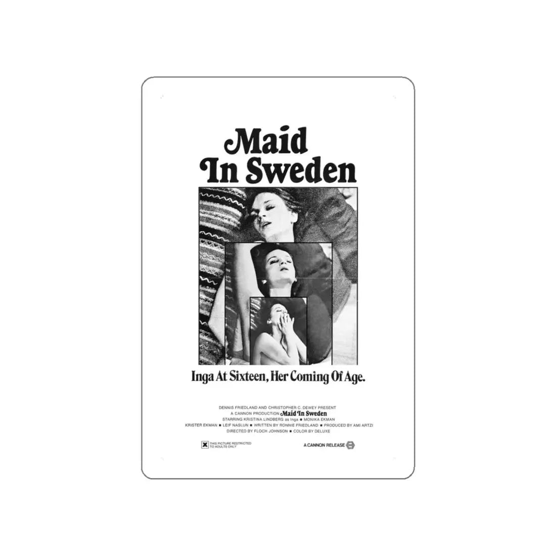 MAID IN SWEDEN 1971 Movie Poster STICKER Vinyl Die-Cut Decal - The Sticker Space