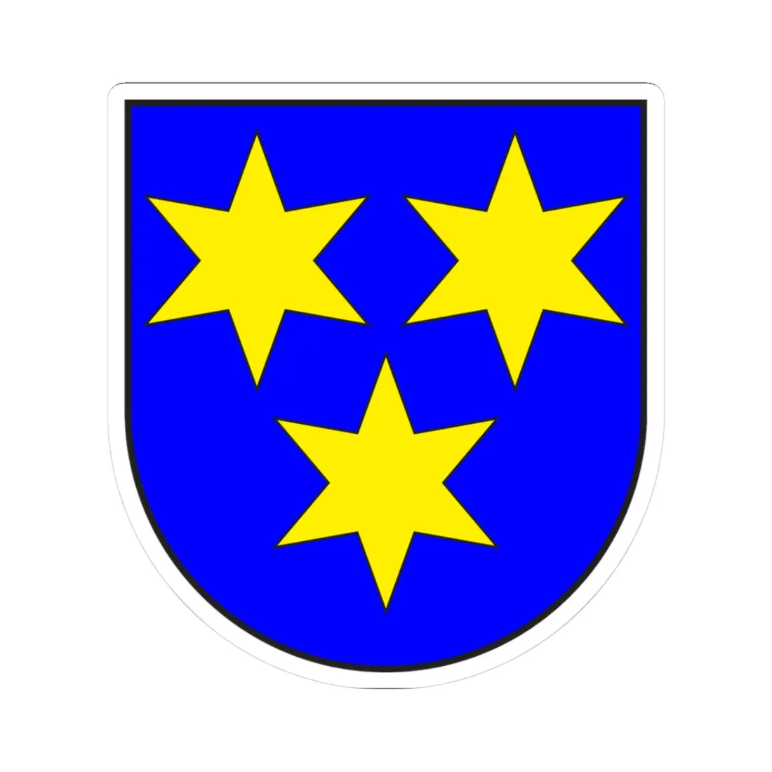 Maienfeld wappen (Switzerland) (Coat of Arms) STICKER Vinyl Kiss-Cut Decal 3 Inch White - The Sticker Space