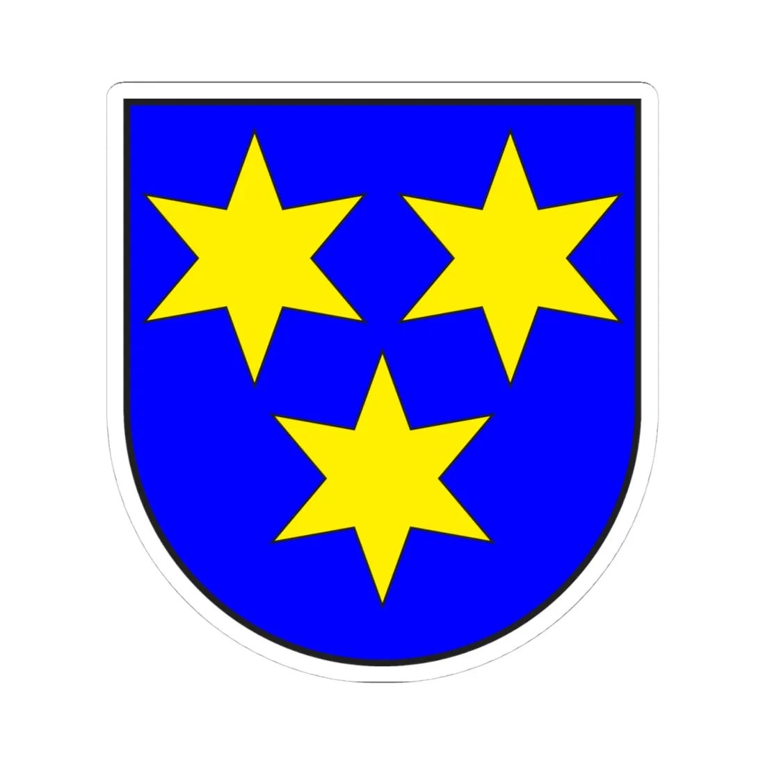 Maienfeld wappen (Switzerland) (Coat of Arms) STICKER Vinyl Kiss-Cut Decal 4 Inch White - The Sticker Space