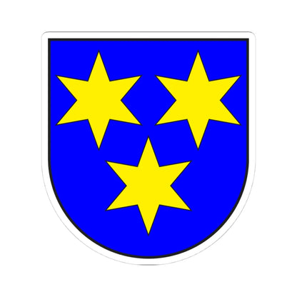 Maienfeld wappen (Switzerland) (Coat of Arms) STICKER Vinyl Kiss-Cut Decal 4 Inch White - The Sticker Space