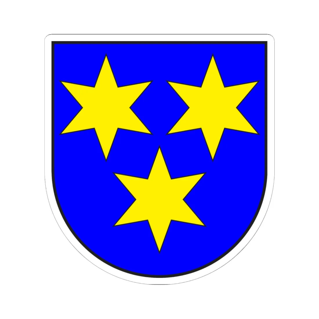 Maienfeld wappen (Switzerland) (Coat of Arms) STICKER Vinyl Kiss-Cut Decal 6 Inch White - The Sticker Space