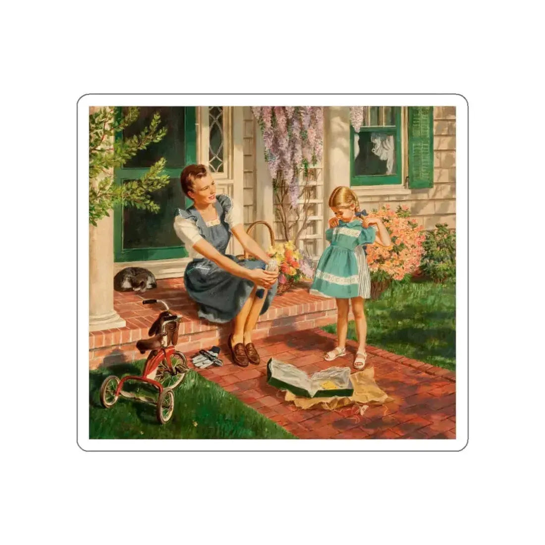 Mail Order Dress (Magazine Illustration) STICKER Vinyl Die-Cut Decal White Die-Cut 3 Inch - The Sticker Space