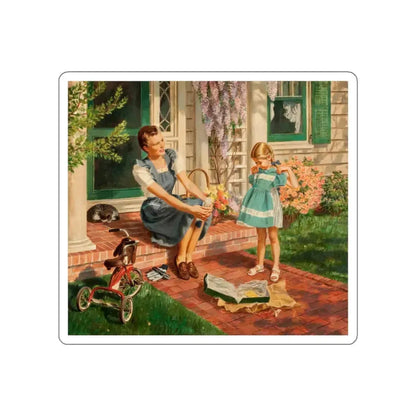 Mail Order Dress (Magazine Illustration) STICKER Vinyl Die-Cut Decal White Die-Cut 3 Inch - The Sticker Space