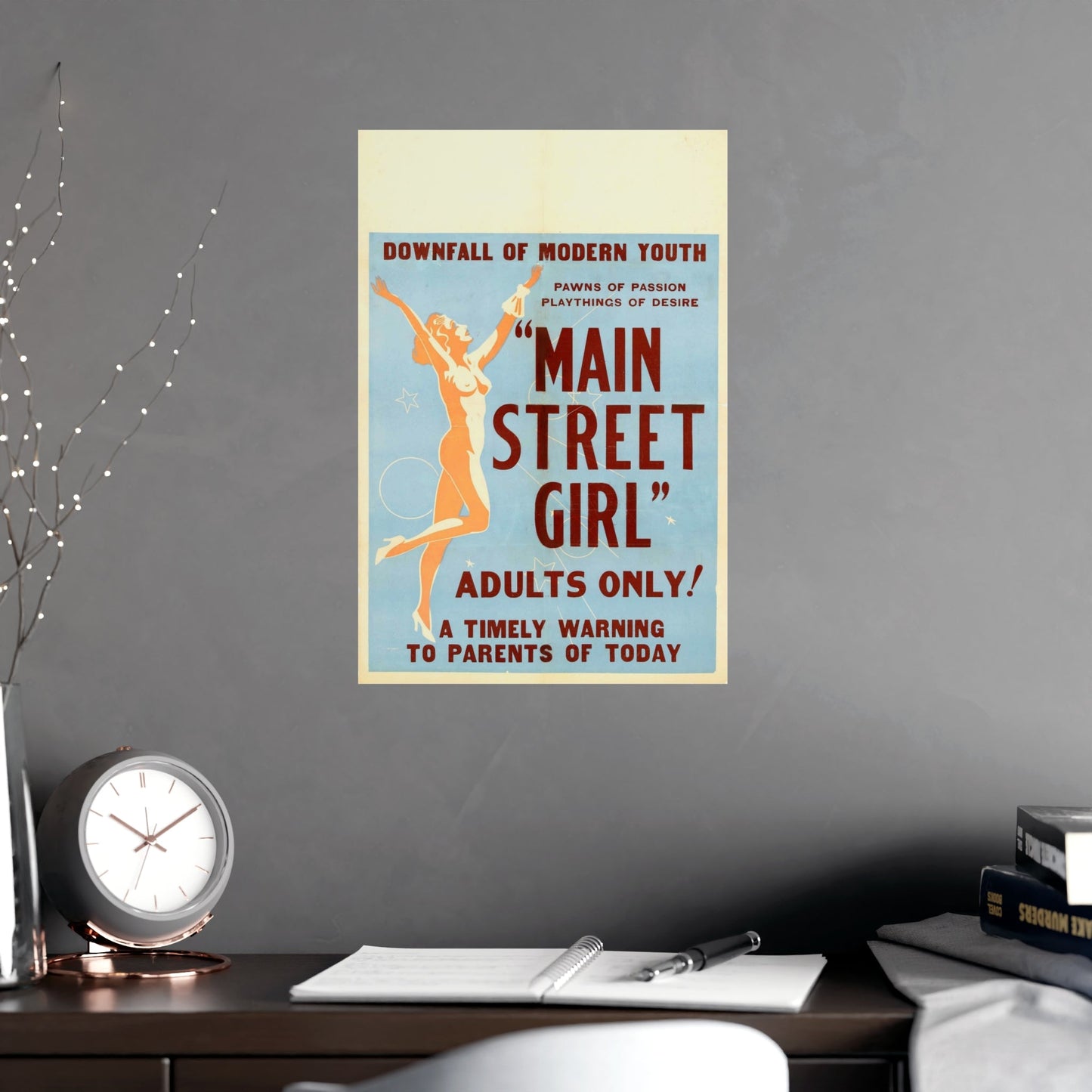 MAIN STREET GIRL - Paper Movie Poster-The Sticker Space