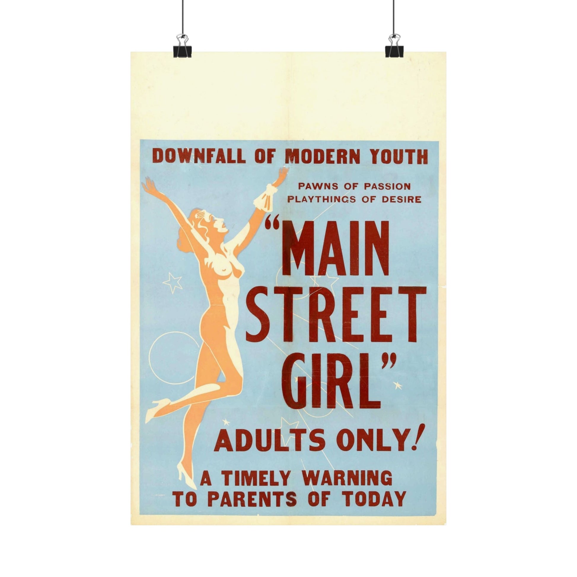 MAIN STREET GIRL - Paper Movie Poster-12″ x 18″-The Sticker Space