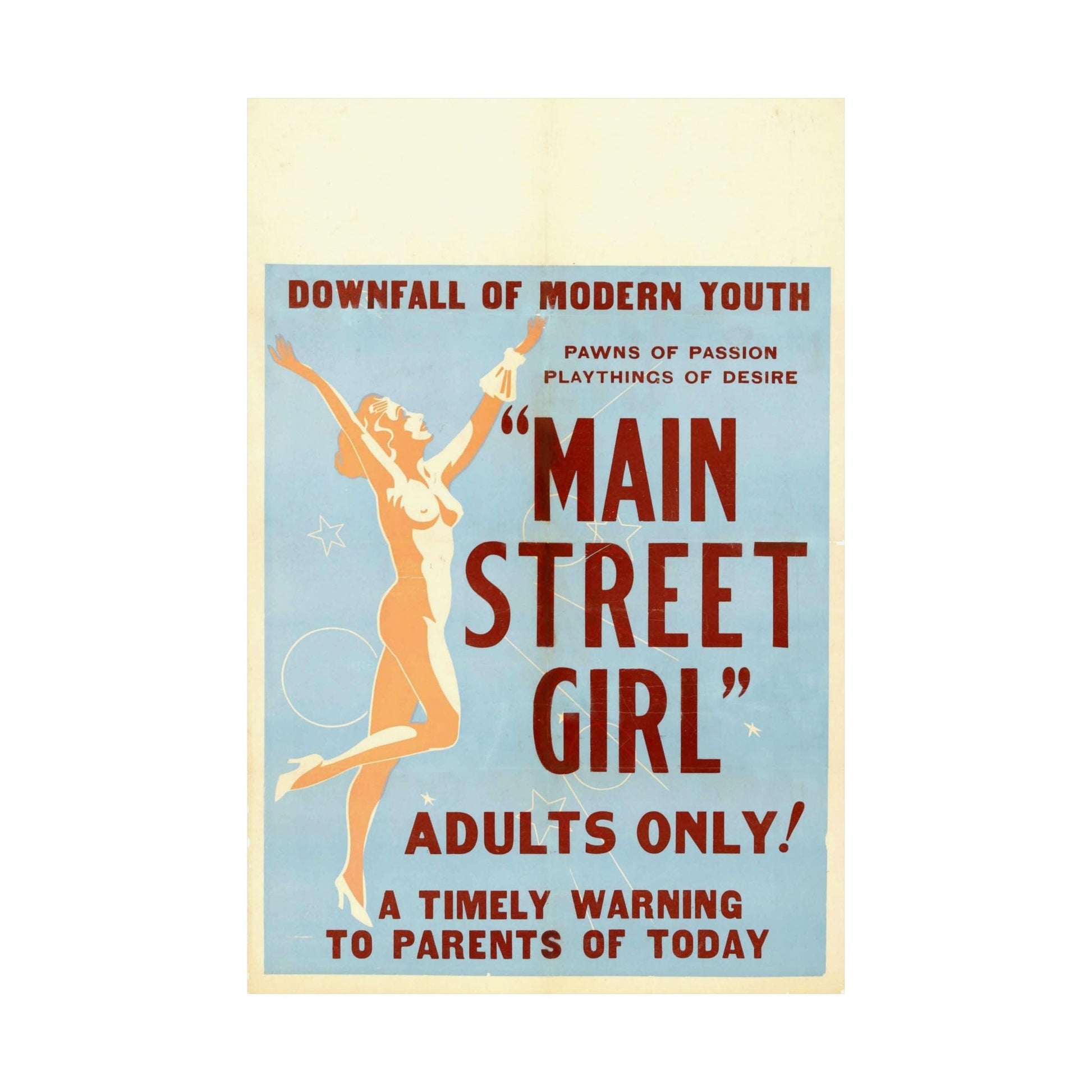 MAIN STREET GIRL - Paper Movie Poster-The Sticker Space