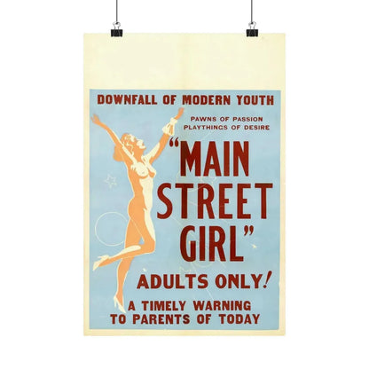 MAIN STREET GIRL - Paper Movie Poster - The Sticker Space