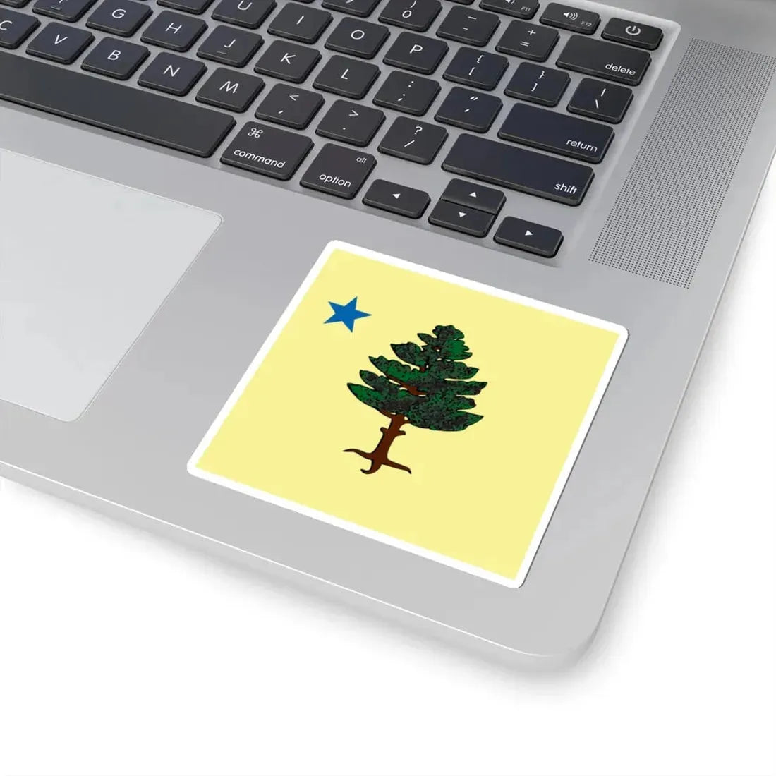 Maine 1901 Flag Emblem (United States) STICKER Vinyl Kiss-Cut Decal - The Sticker Space
