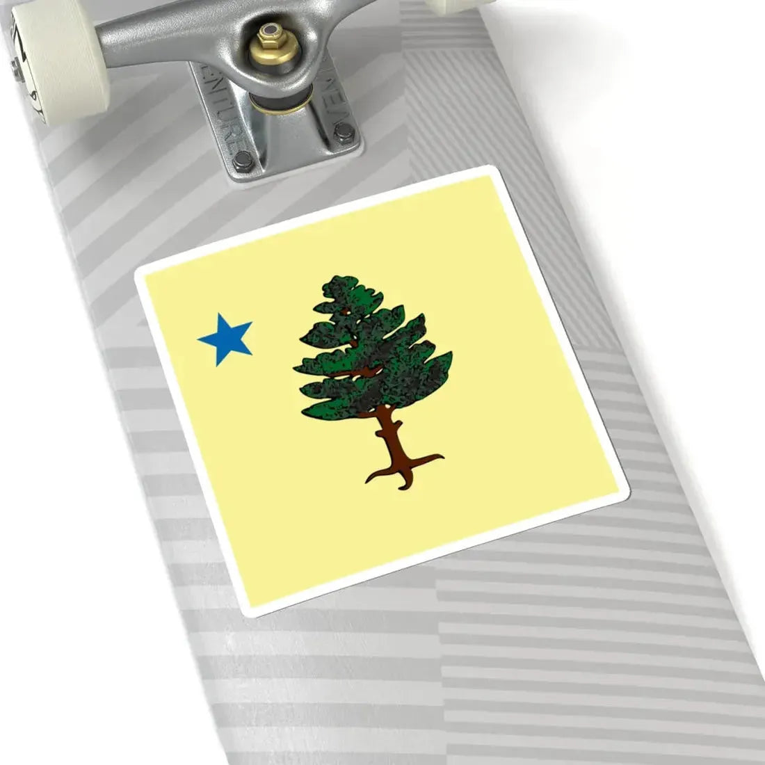 Maine 1901 Flag Emblem (United States) STICKER Vinyl Kiss-Cut Decal - The Sticker Space