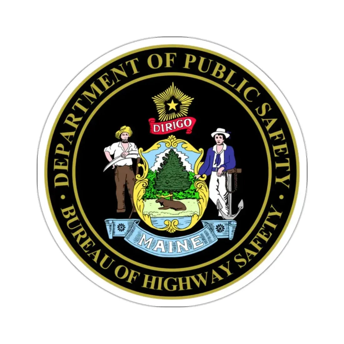 Maine Bureau of Highway Safety - STICKER Vinyl Kiss-Cut Decal - The Sticker Space
