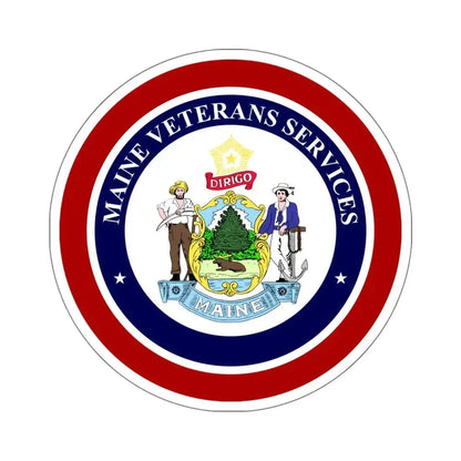 Maine Bureau of Veterans Services - STICKER Vinyl Kiss-Cut Decal 6 Inch White - The Sticker Space