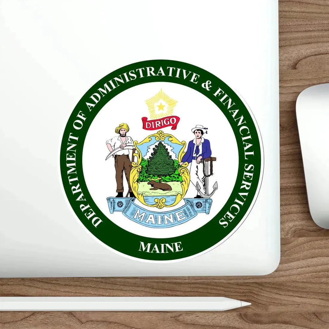 Maine Department of Administrative and Financial Services STICKER Vinyl Die-Cut Decal - The Sticker Space