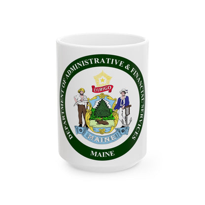 Maine Department of Administrative and Financial Services - White Coffee Mug-15oz-The Sticker Space