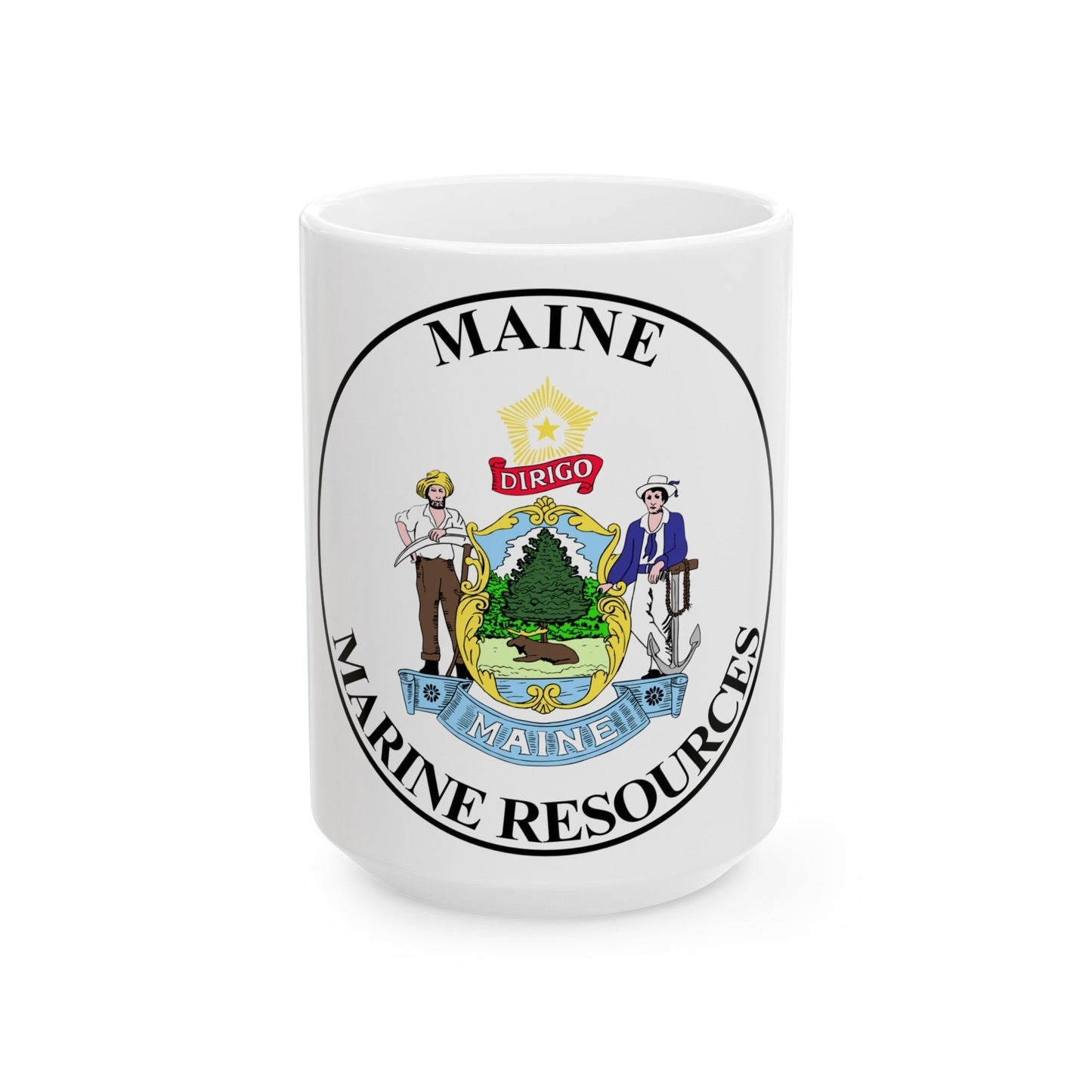 Maine Department of Marine Resources - White Coffee Mug-15oz-The Sticker Space