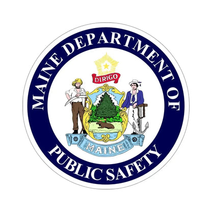 Maine Department of Public Safety STICKER Vinyl Die-Cut Decal 4 Inch - The Sticker Space