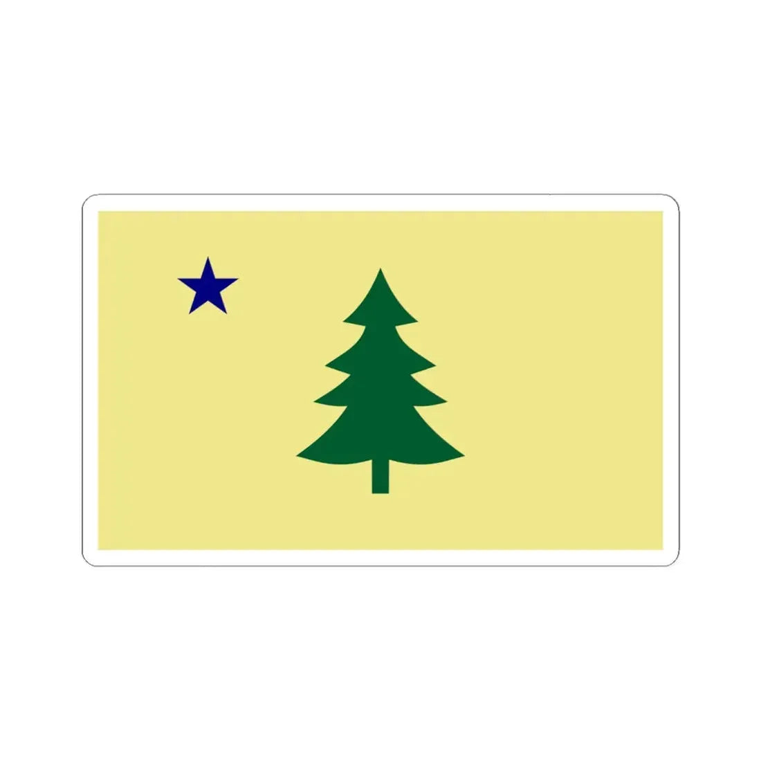 Maine Flag 1901-1909 (United States) STICKER Vinyl Kiss-Cut Decal 6 Inch White - The Sticker Space