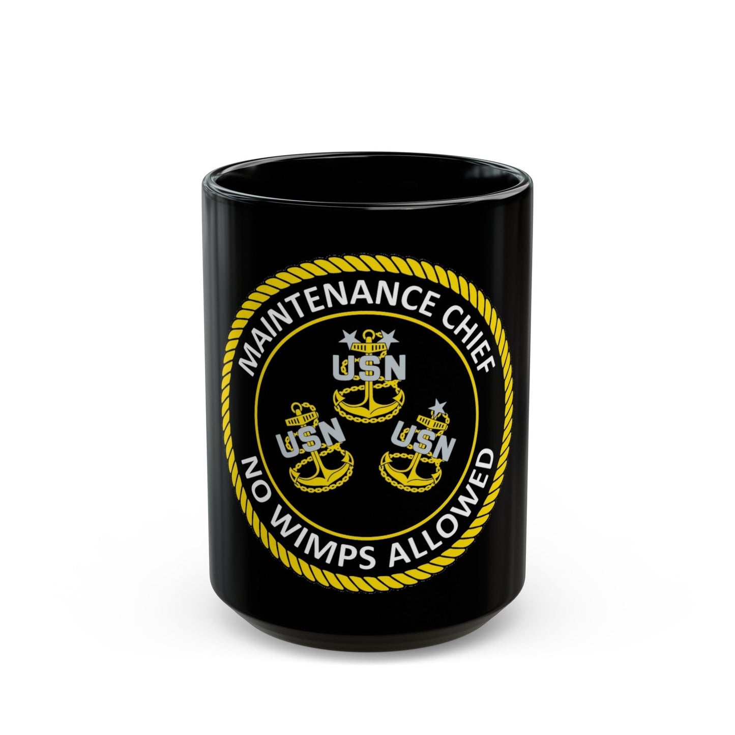 Maintenance Chief (U.S. Navy) Black Coffee Mug-15oz-The Sticker Space